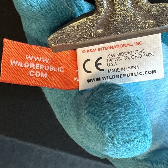 Wild Republic Pocketkins Blue Triceratops Dinosaur Stuffed Animal Plush 5" CLEAN - Picture 10 of 13